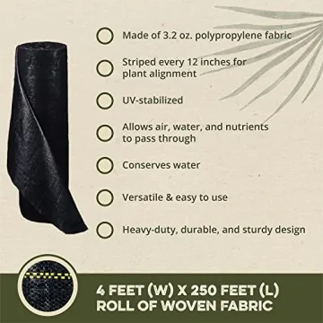 Dewitt 4 x 250 Feet Heavy-Duty Weed Barrier for Gardens