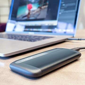 Crucial X8 1TB Portable SSD - Up to 1050MB/s - PC and Mac - USB 3.2 External Solid State Drive - CT1000X8SSD9