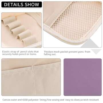 EASTHILL Pencil Case Large Capacity Pencil Pouch School Suppies Pen Case Simple Stationery College Office Organizer for Girls Adults - Purple