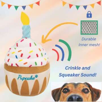 Nestpark Dog Birthday Toy - Adorable Plush Cake Gift