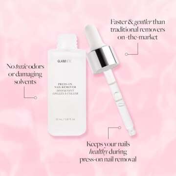 Glamnetic Press On Nail Remover | Odorless, No Acetone, Gentle Press-On Nail Remover Serum for Fake Nails | 30 ml/1.01 fl. oz.
