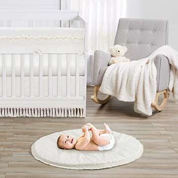 Sweet Jojo Ivory Boho Baby Playmat - Soft & Portable