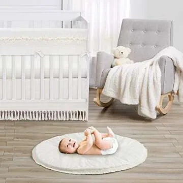 Sweet Jojo Ivory Boho Baby Playmat - Soft & Portable