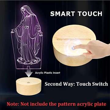 HYNNIO 3D LED Night Light with Remote & Color Options