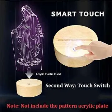 HYNNIO 3D LED Night Light with Remote & Color Options