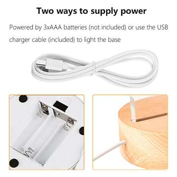 HYNNIO 3D LED Night Light with Remote & Color Options