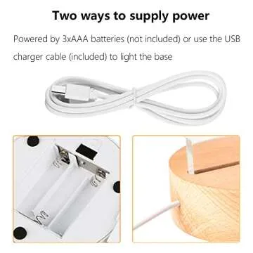 HYNNIO 3D LED Night Light with Remote & Color Options