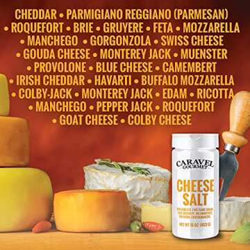 Cheese Sea Salt, Fine Sea Salt for Homemade Cheese Making, Gluten-Free and Non-Iodized Salt, Kosher Cheese Kit Essential Salt, 1 lb Shaker, Sea Salt Superstore