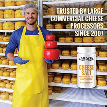 Cheese Sea Salt, Fine Sea Salt for Homemade Cheese Making, Gluten-Free and Non-Iodized Salt, Kosher Cheese Kit Essential Salt, 1 lb Shaker, Sea Salt Superstore