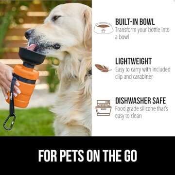 Portable Leak Proof Dog Water Bottle for Hiking