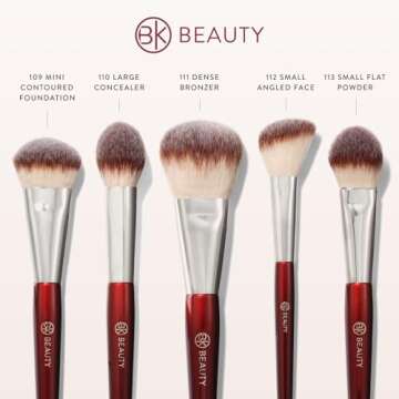 BK BEAUTY - CORE LINE EXTENSION FACE SET (5PC) - Professional Makeup Brush Set for Liquid, Cream & Powder | Premium Makeup Brushes for Flawless Application