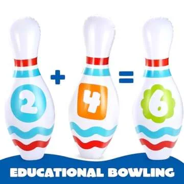 JOYIN Inflatable Bowling Set for All Ages and Events