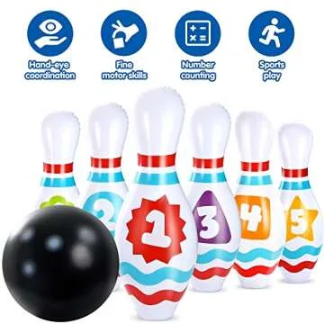 JOYIN Inflatable Bowling Set for All Ages and Events