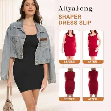 Strapless Shapewear Slips for Womem Under Dresses Strapless Slips Full Body Shaper Tummy Control Dress Slip