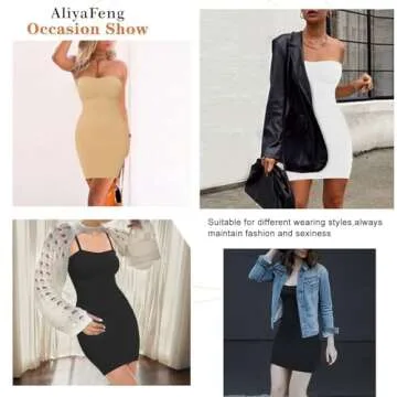 Strapless Shapewear Slips for Womem Under Dresses Strapless Slips Full Body Shaper Tummy Control Dress Slip