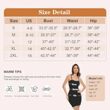 Strapless Shapewear Slips for Womem Under Dresses Strapless Slips Full Body Shaper Tummy Control Dress Slip