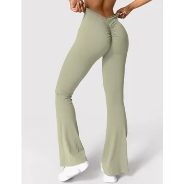 YEOREO Scrunch Flare Leggings for Comfort and Style