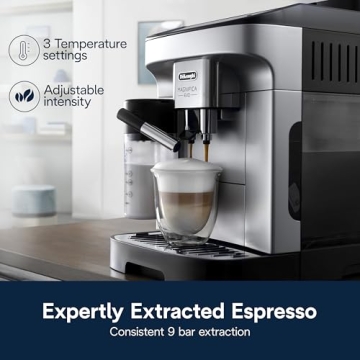 De'Longhi Magnifica Evo Automatic Espresso & Coffee Machine with Automatic Milk Frother for Latte, Cappuccino, Iced Coffee, Built-in Grinder, ECAM29084SB