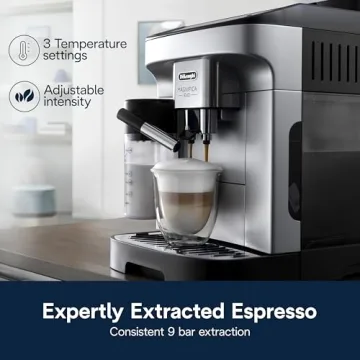De'Longhi Magnifica Evo Automatic Espresso & Coffee Machine with Automatic Milk Frother for Latte, Cappuccino, Iced Coffee, Built-in Grinder, ECAM29084SB