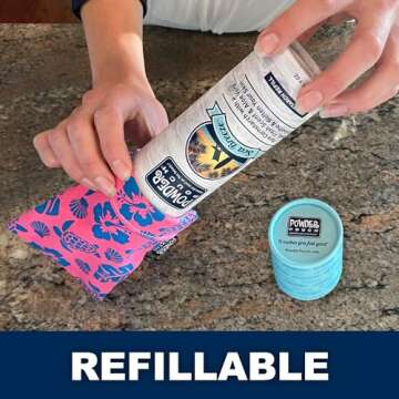 Compact Sand Remover Brush & Powder Pouch for Beach