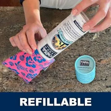 Compact Sand Remover Brush & Powder Pouch for Beach