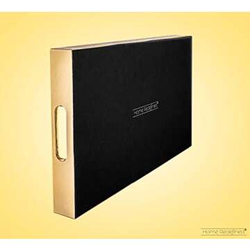 Home Redefined Gold Glossy Faux Leather Serving Tray