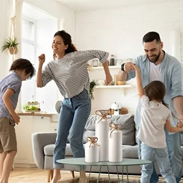 Elegant 3Pcs Ceramic Decorative Vases Set