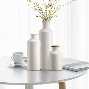 Elegant 3Pcs Ceramic Decorative Vases Set