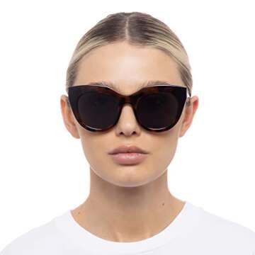 Le Specs Air Heart Sunglasses - Tort, Cat Eye, Women's, Elegant and Flattering Style