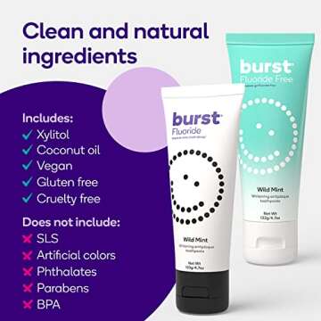 BURST Whitening Toothpaste - Cavity Protection & Vegan