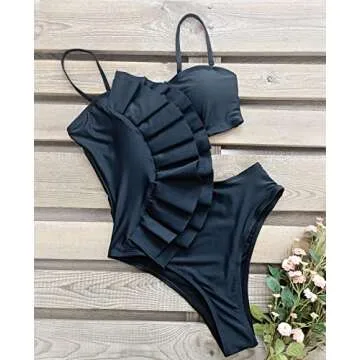 Chic SPORLIKE Women's Flounce One-Piece Swimwear