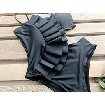 Chic SPORLIKE Women's Flounce One-Piece Swimwear