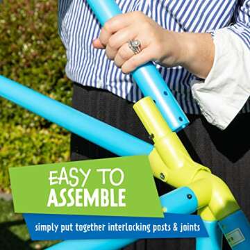 Eezy Peezy Mega Pyramid Monkey Bars Climbing Tower Active Outdoor Fun for Kids Ages 3 to 8 Years Old