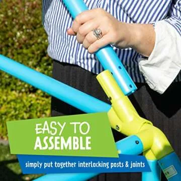 Eezy Peezy Mega Pyramid Monkey Bars Climbing Tower Active Outdoor Fun for Kids Ages 3 to 8 Years Old