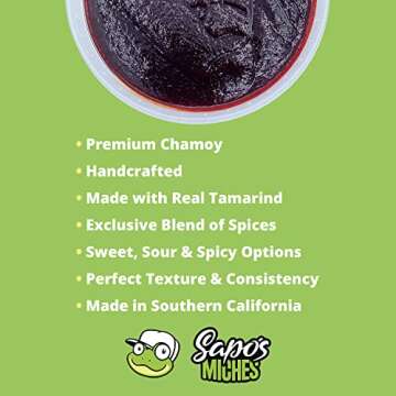 Sapo's Miches Chamoy Rim Rimming Paste Sauce Candy Dip for Drinks, Micheladas, Fruit, 8 oz (Strawberry)