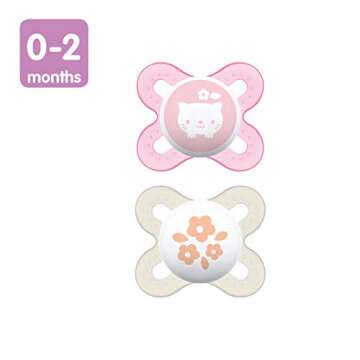 MAM Original Start Newborn Baby Pacifier, Best Pacifier for Breastfed Babies, Sterilizer Case, 0-3 M...