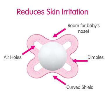 MAM Original Start Newborn Baby Pacifier, Best Pacifier for Breastfed Babies, Sterilizer Case, 0-3 Months, Girl, 2 Piece Set (Pack of 1)