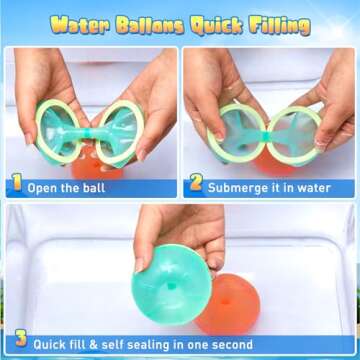 Minetom Reusable Silicone Water Balloons for Kids