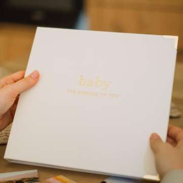 Keepsake Baby Memory Book for Boys and Girls – Timeless First 5 Year Baby Book – Neutral Journal Scrapbook or Photo Album - Record a Milestone for Every Event from Birth to Age 5