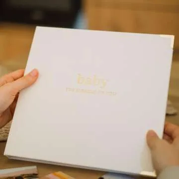 Keepsake Baby Memory Book for Boys and Girls – Timeless First 5 Year Baby Book – Neutral Journal Scrapbook or Photo Album - Record a Milestone for Every Event from Birth to Age 5