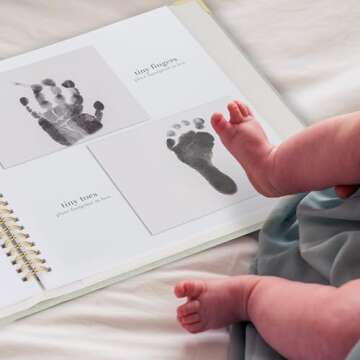 Keepsake Baby Memory Book for Boys and Girls – Timeless First 5 Year Baby Book – Neutral Journal Scrapbook or Photo Album - Record a Milestone for Every Event from Birth to Age 5