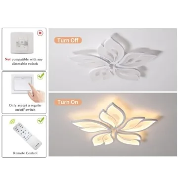 Dimmable LED Chandelier with Remote Control