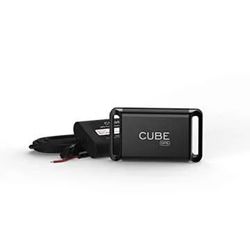Professional CUBE GPS Tracker for Vehicles Bundle Includes GPS Tracker and Hardwire Charger for car