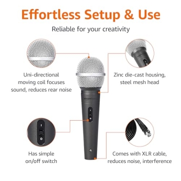 Amazon Basics Dynamic Microphone for Singing and Speaking