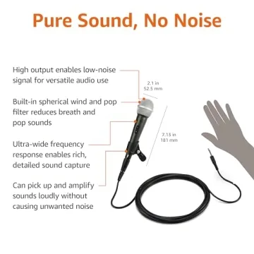 Amazon Basics Dynamic Microphone for Singing and Speaking