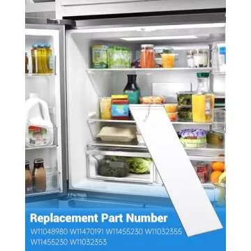 W11048980 W11455230 Refrigerator LED Light Assembly Fit for Whirlpool WRQA59CNKZ Kitchen-Aid KRQC506MPS00 Replacement W11455230 W11032355 W11470191 W11032353