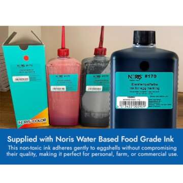 Egg Dater KIT - Includes 3mm Rubber Date Stamp and Ink pad containing Egg Safe Ink - Black