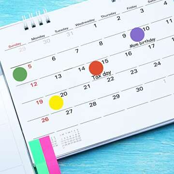 2800 PCS Colored Dot Stickers Round Color Coding Labels Circle Dots Labels Stickers Polka Circle Dot Stickers Label Sticker for Office,Classroom,Papers Etc