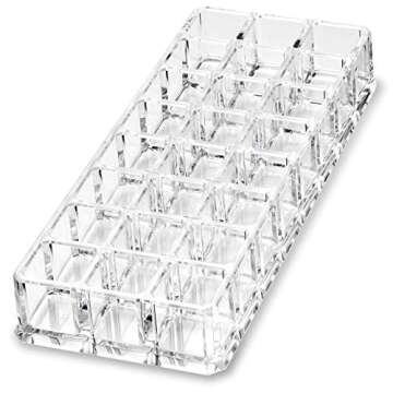 BY ALEGORY byAlegory (Set Of 2) Acrylic Lipstick Makeup Organizers 24 Space Beauty Storage Refillable Cosmetic Container - Clear
