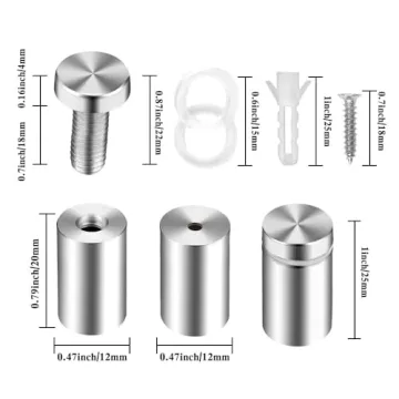 Durable Standoff Screws for Acrylic Displays and Signs